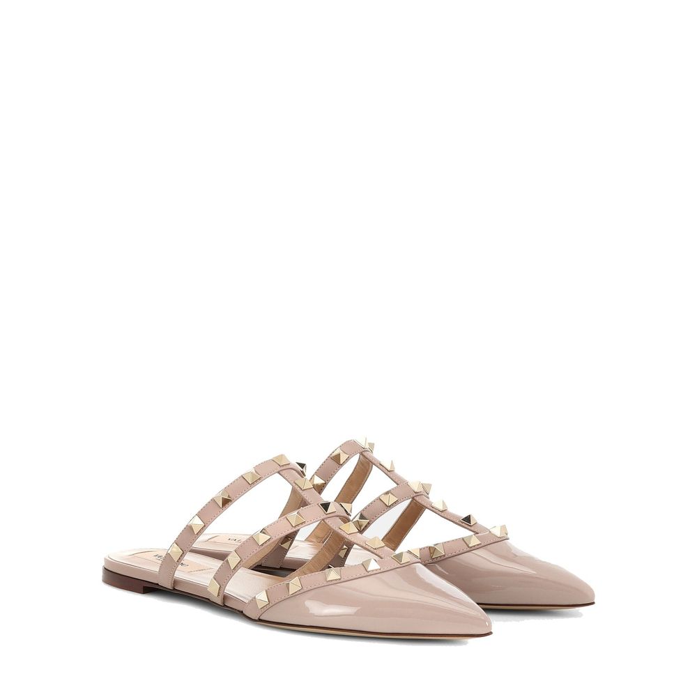 Valentino Garavani Beige Calfskin Ballet Flats