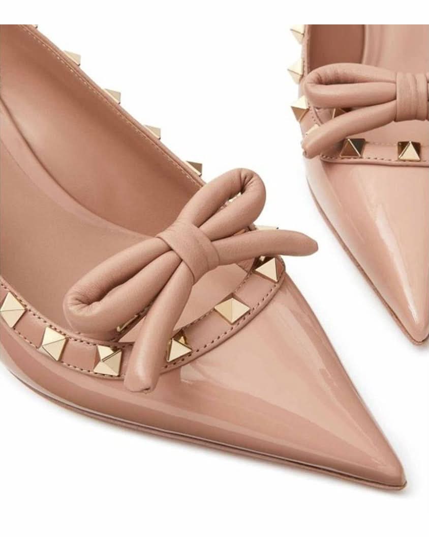 Valentino Garavani Beige Calfskin High Heel Pumps Glam Steals