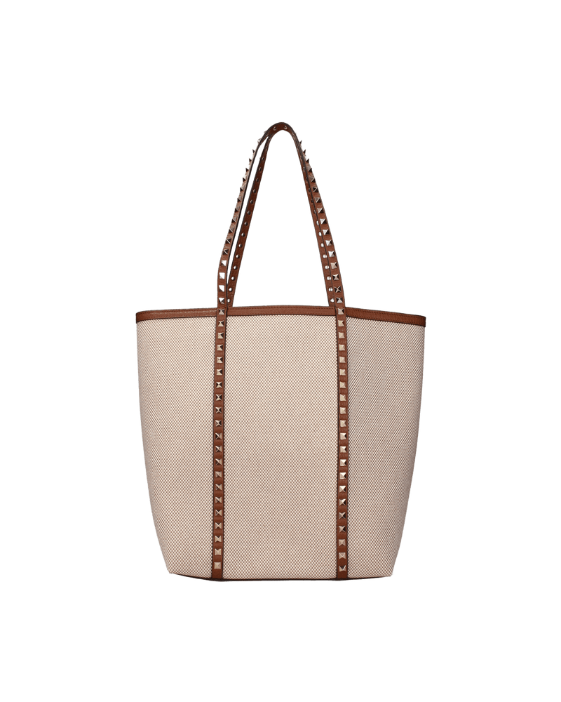 Valentino Garavani Beige Fabric Shoulder Bag Glam Steals