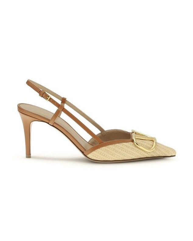 Valentino Garavani Beige Leather Calf Bos Taurus Pumps Glam Steals