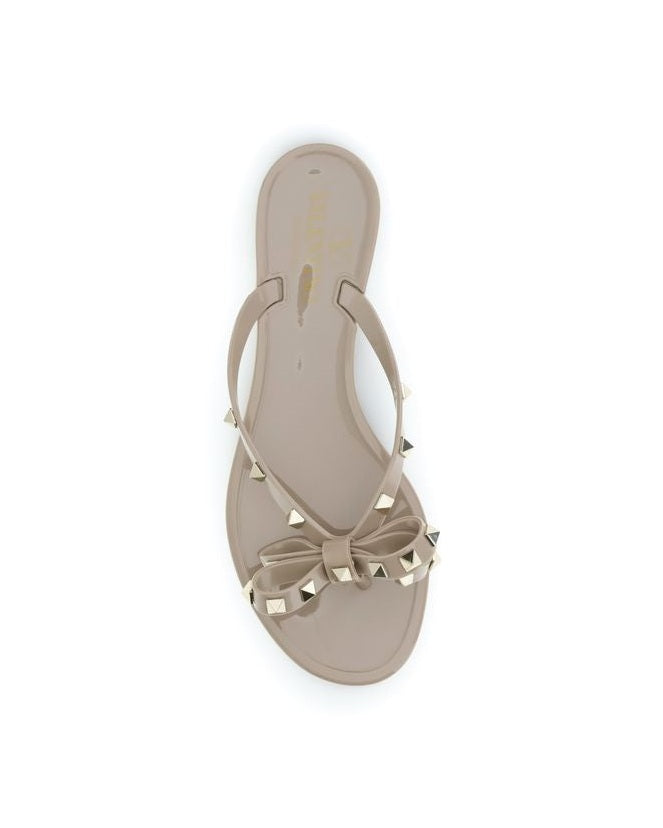 Valentino Garavani Beige Pvc Flat Sandals Glam Steals