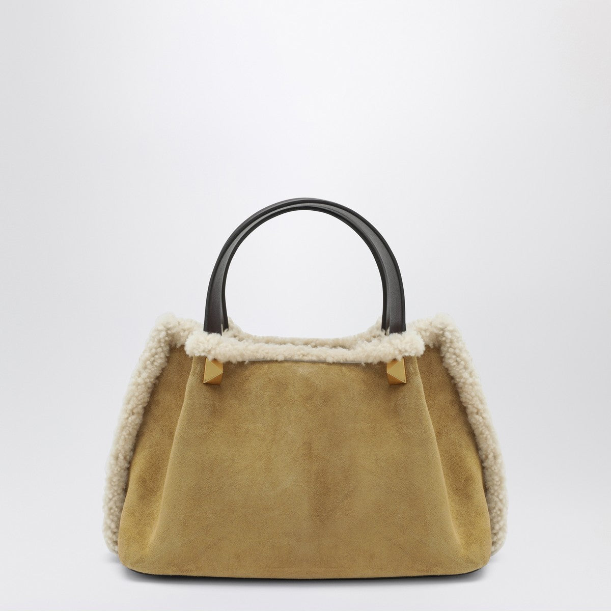 Valentino Garavani Beige Suede Vlogo Small Bag Glam Steals
