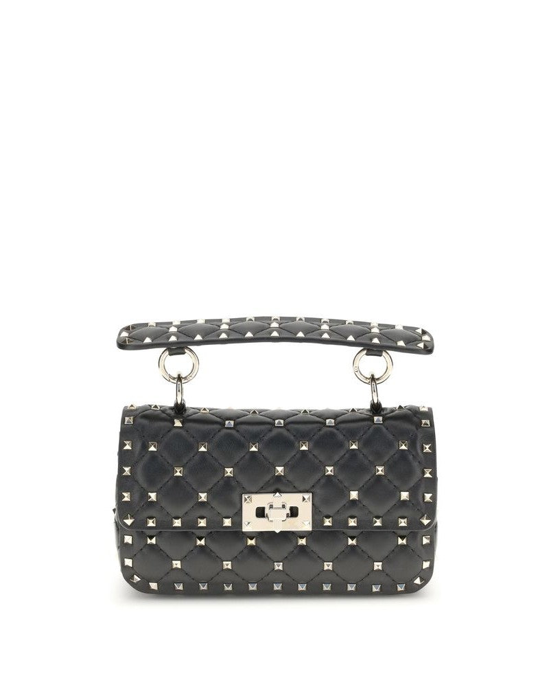 Valentino Garavani Black Calf Leather Bos Taurus Handbag Glam Steals