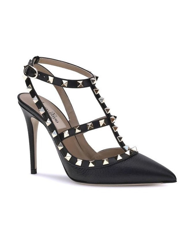 Valentino Garavani Black Calf Leather Bos Taurus Pumps Glam Steals