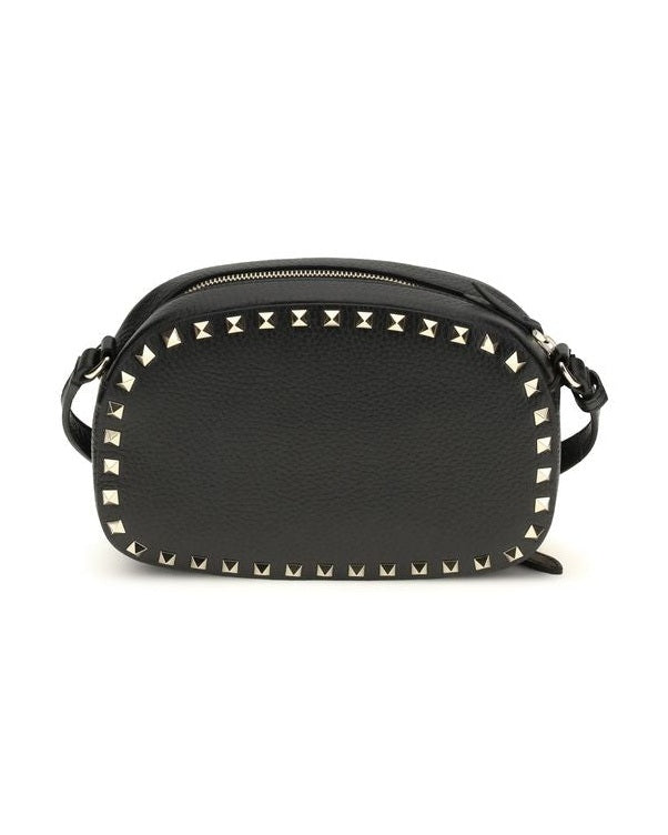 Valentino Garavani Black Calf Leather Bos Taurus Shoulder Bag Glam Steals