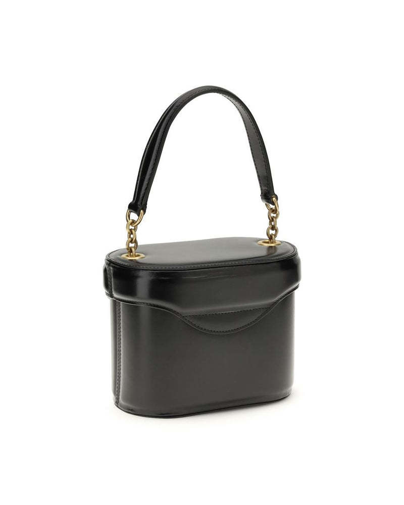 Valentino Garavani Black Calf Leather Bos Taurus Shoulder Bag Glam Steals