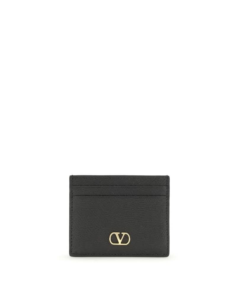 Valentino Garavani Black Calf Leather Bos Taurus Wallet 