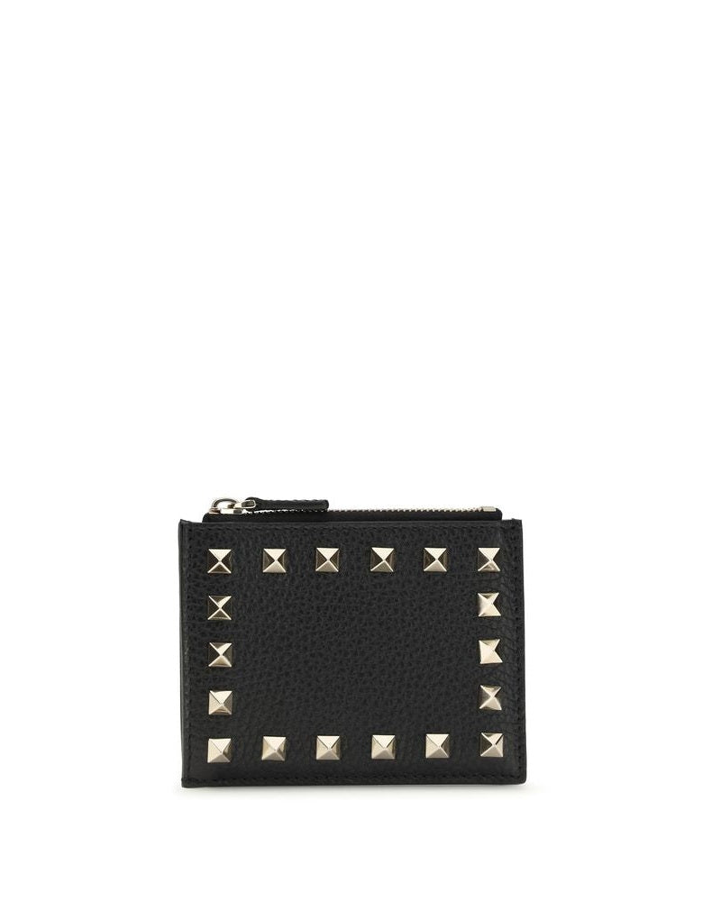 Valentino Garavani Black Calf Leather Bos Taurus Wallet 