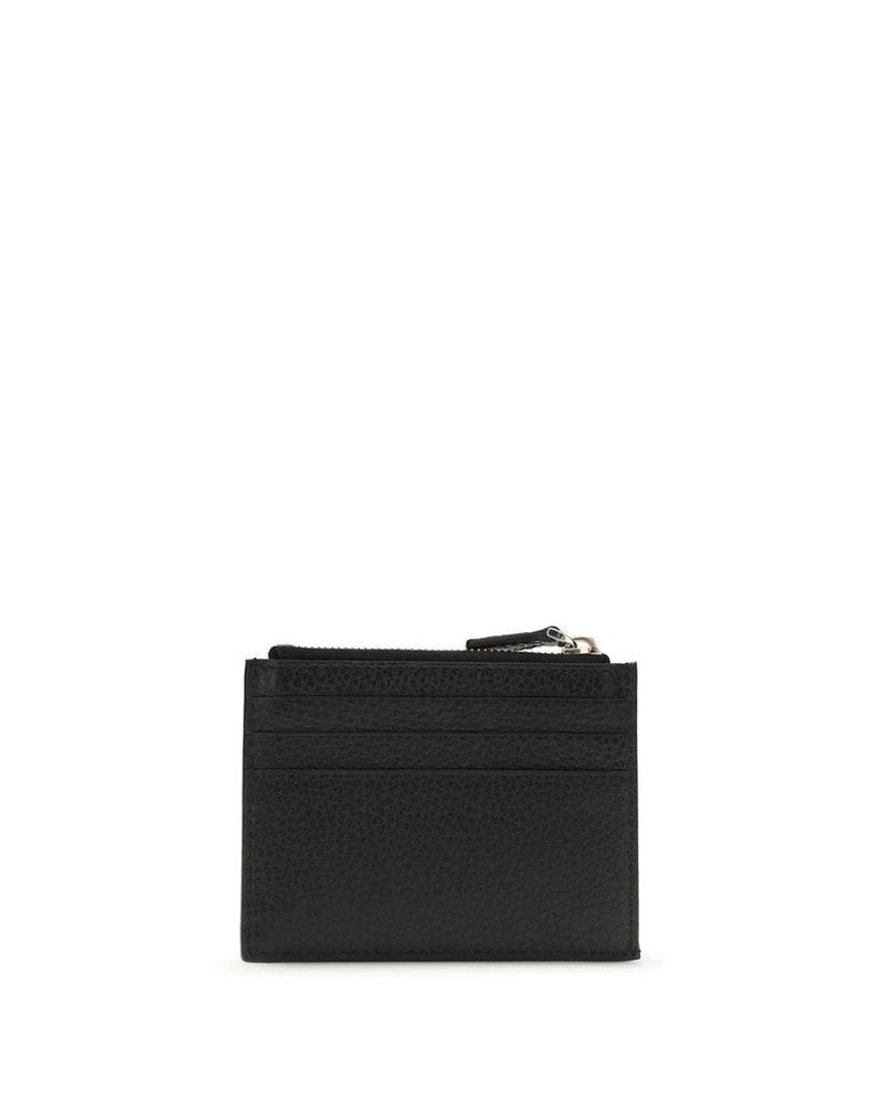 Valentino Garavani Black Calf Leather Bos Taurus Wallet 