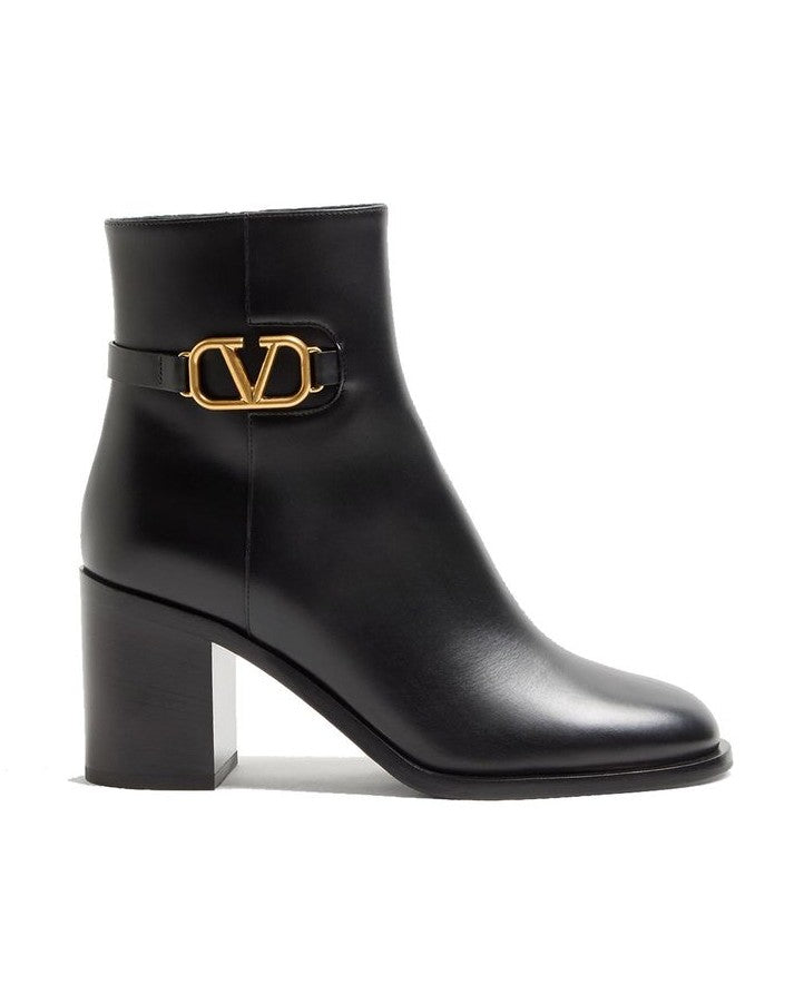 Valentino Garavani Black Calfskin Ankle Boots