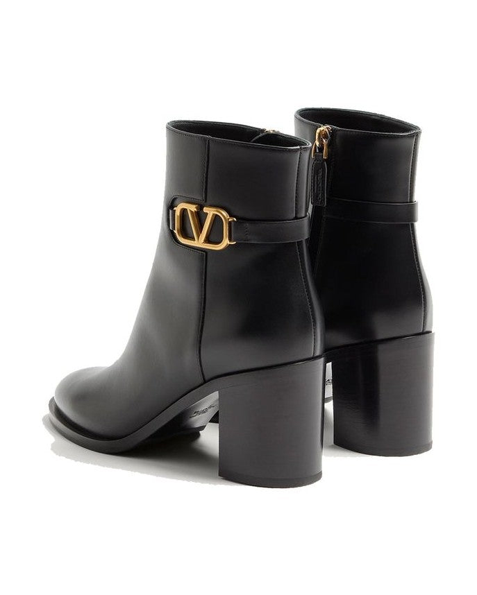 Valentino Garavani Black Calfskin Ankle Boots Glam Steals
