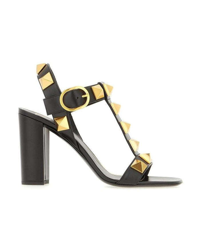 Valentino Garavani Black Calfskin Flat Sandals Glam Steals