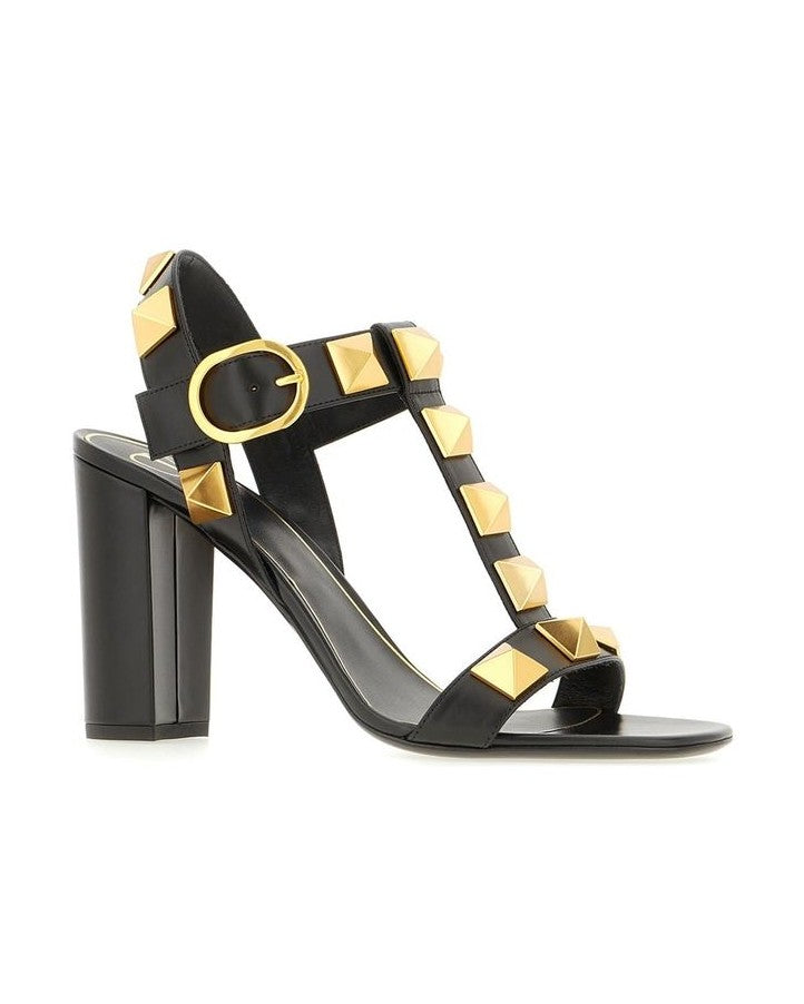 Valentino Garavani Black Calfskin Flat Sandals Glam Steals