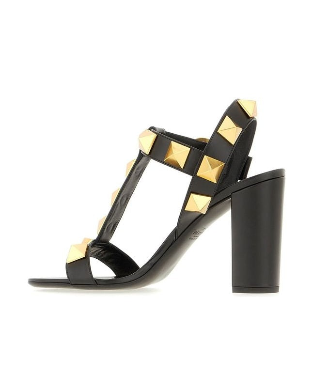 Valentino Garavani Black Calfskin Flat Sandals Glam Steals