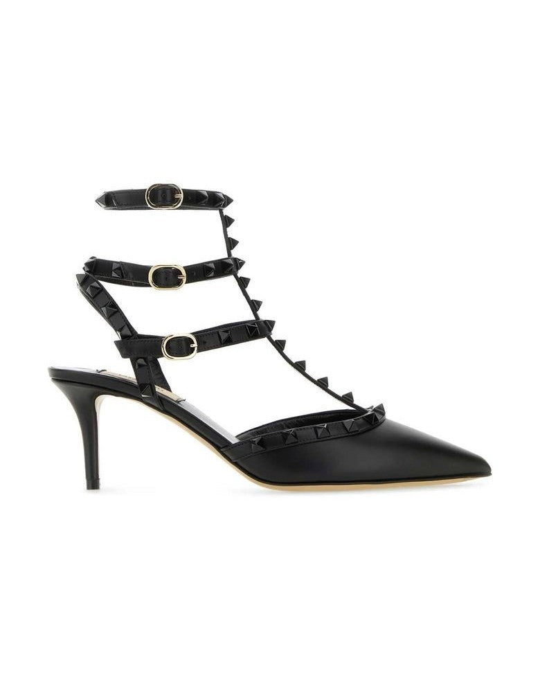 Valentino Garavani Black Calfskin High Heel Pumps