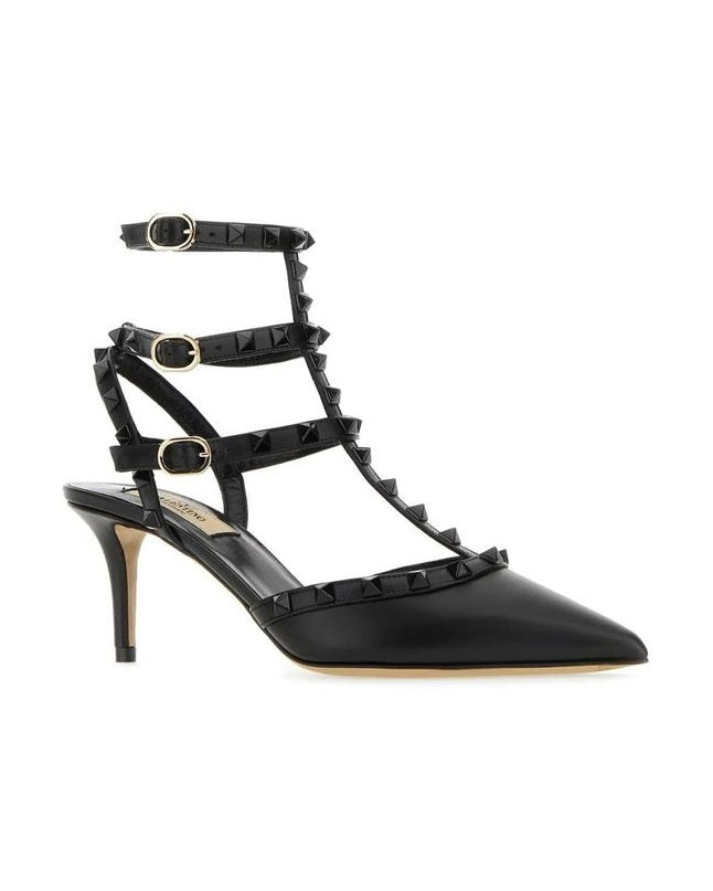 Valentino Garavani Black Calfskin High Heel Pumps