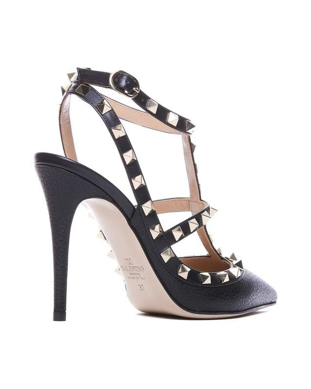 Valentino Garavani Black Calfskin High Heel Pumps 