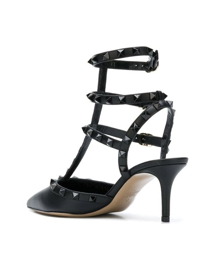 Valentino Garavani Black Calfskin High Heel Pumps