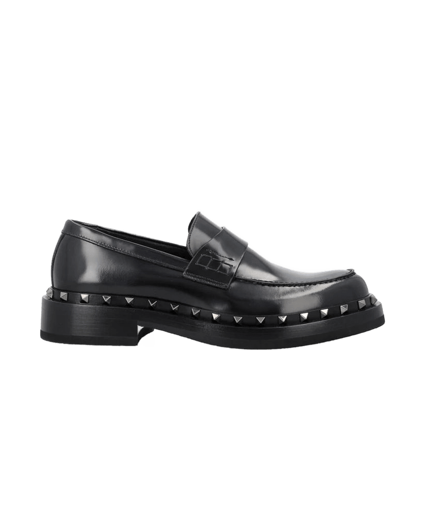 Valentino Garavani Black Calfskin Loafers Glam Steals