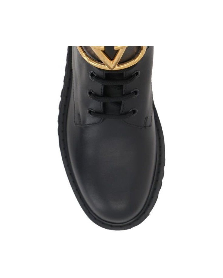 Valentino Garavani Black Lace Calfskin Up Boots Glam Steals