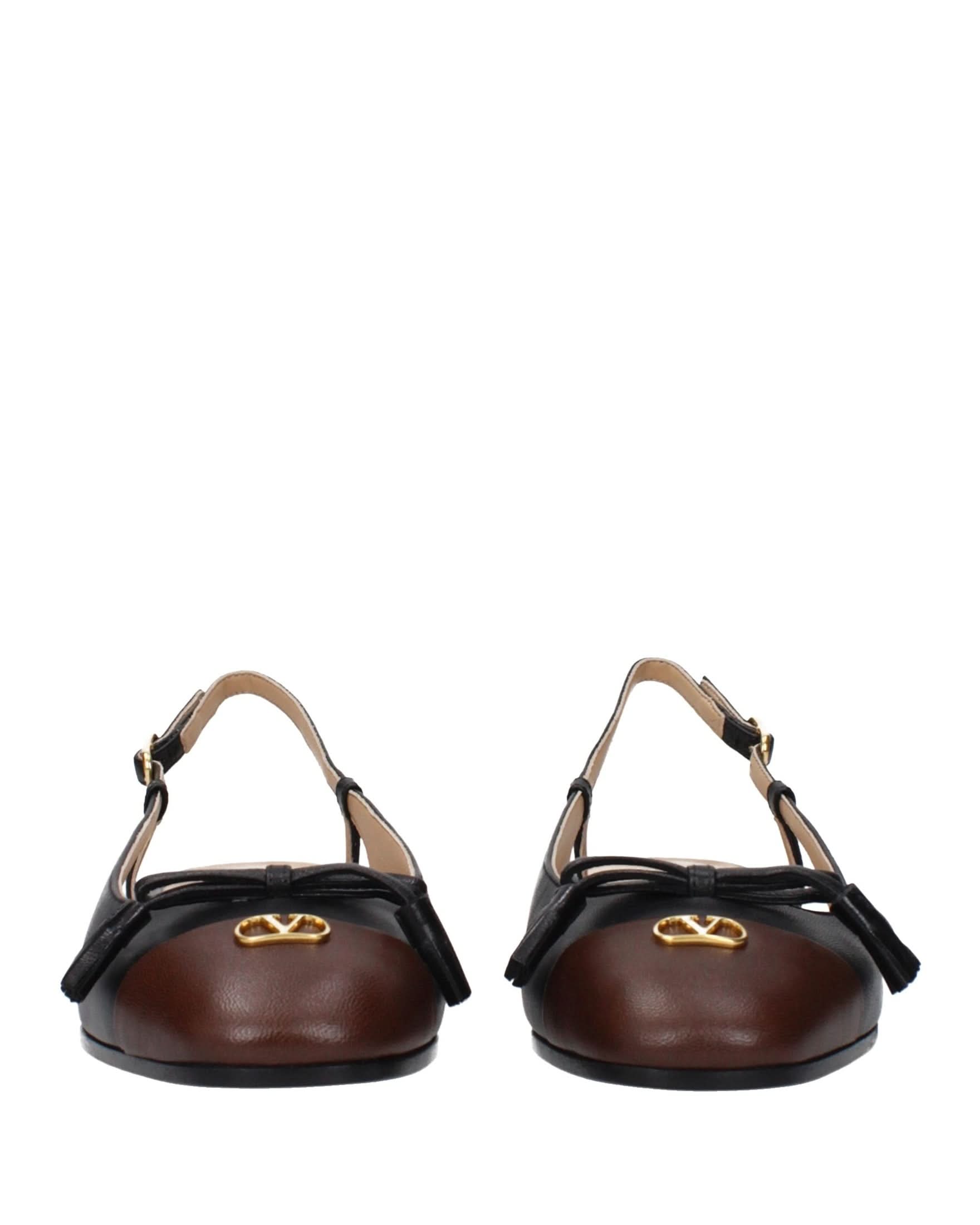 Valentino Garavani Black Leather Ballet Flats Glam Steals