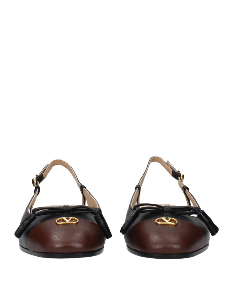 Valentino Garavani Black Leather Ballet Flats Glam Steals