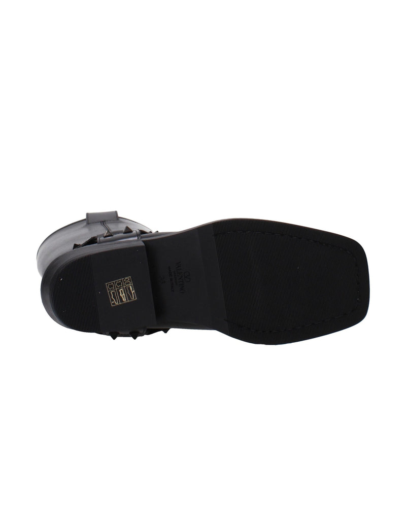 Valentino Garavani Black Leather Boots Glam Steals