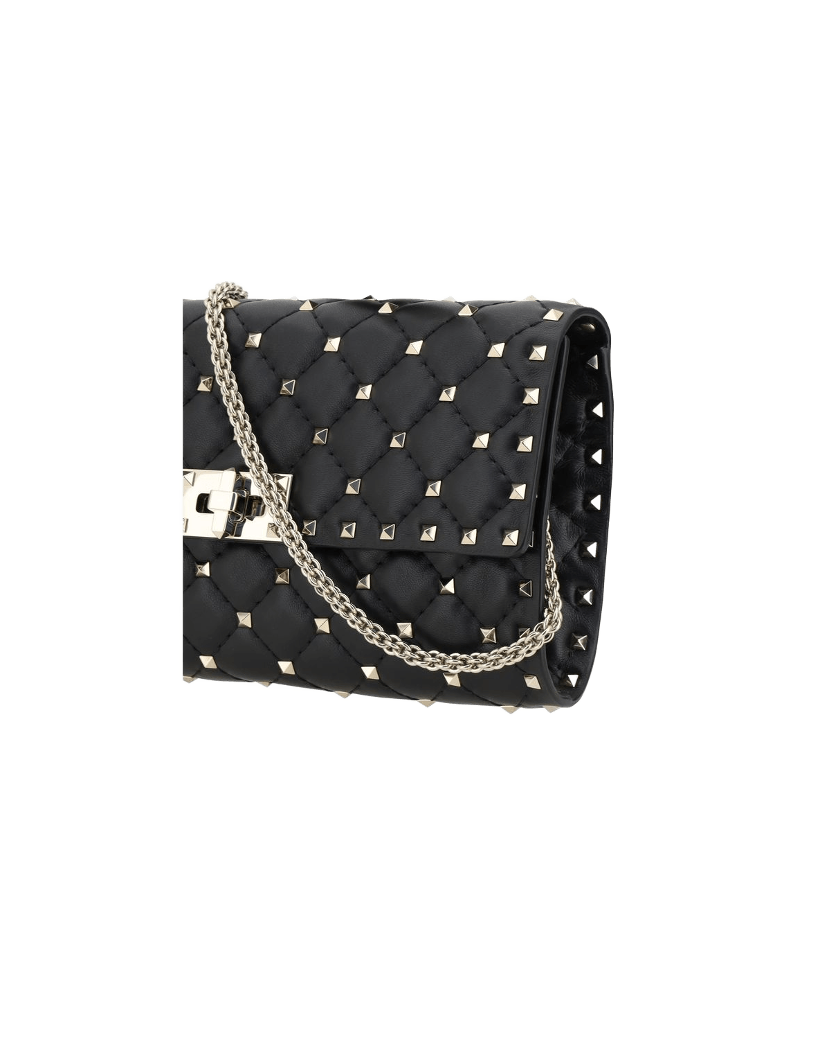 Valentino Garavani Black Leather Calf Bos Taurus Shoulder Bag Glam Steals