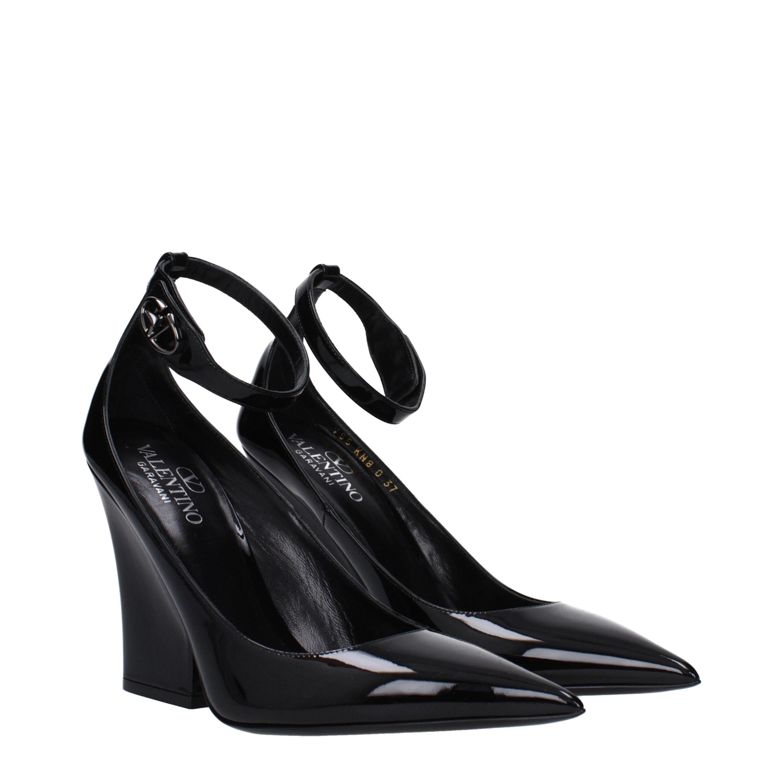 Valentino Garavani Black Leather Platforms Pumps Glam Steals