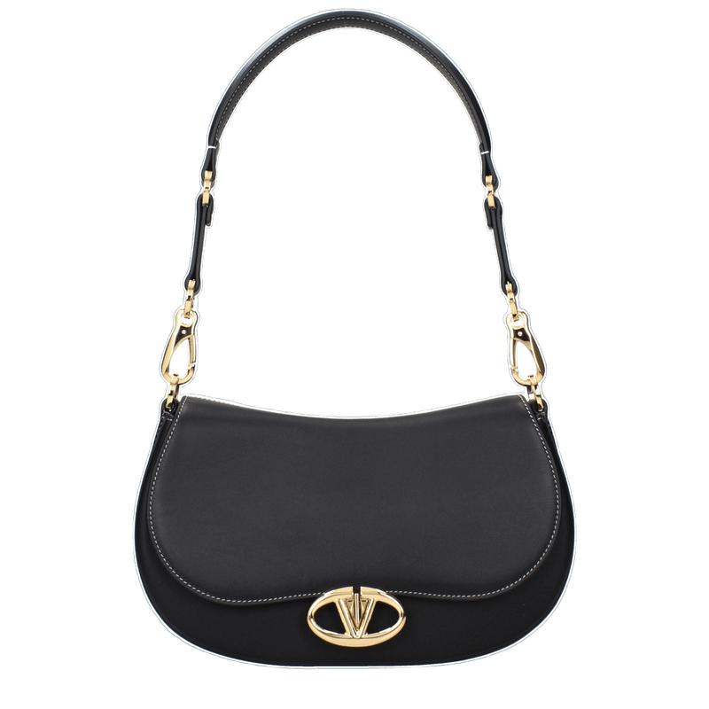 Valentino Garavani Black Leather Shoulder Bag Glam Steals