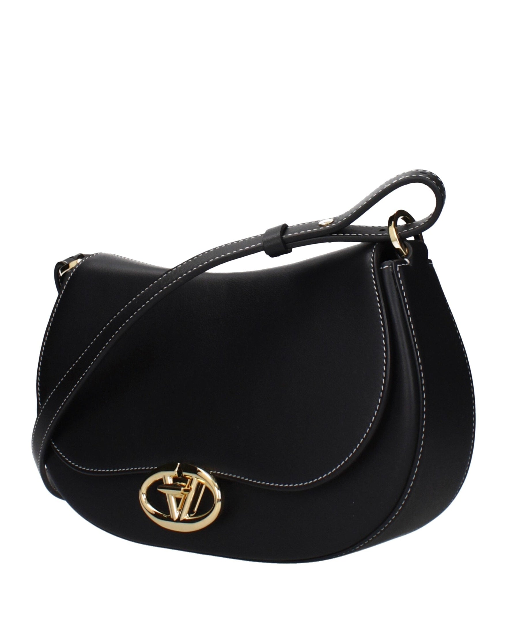 Valentino Garavani Black Leather Shoulder Bag Glam Steals