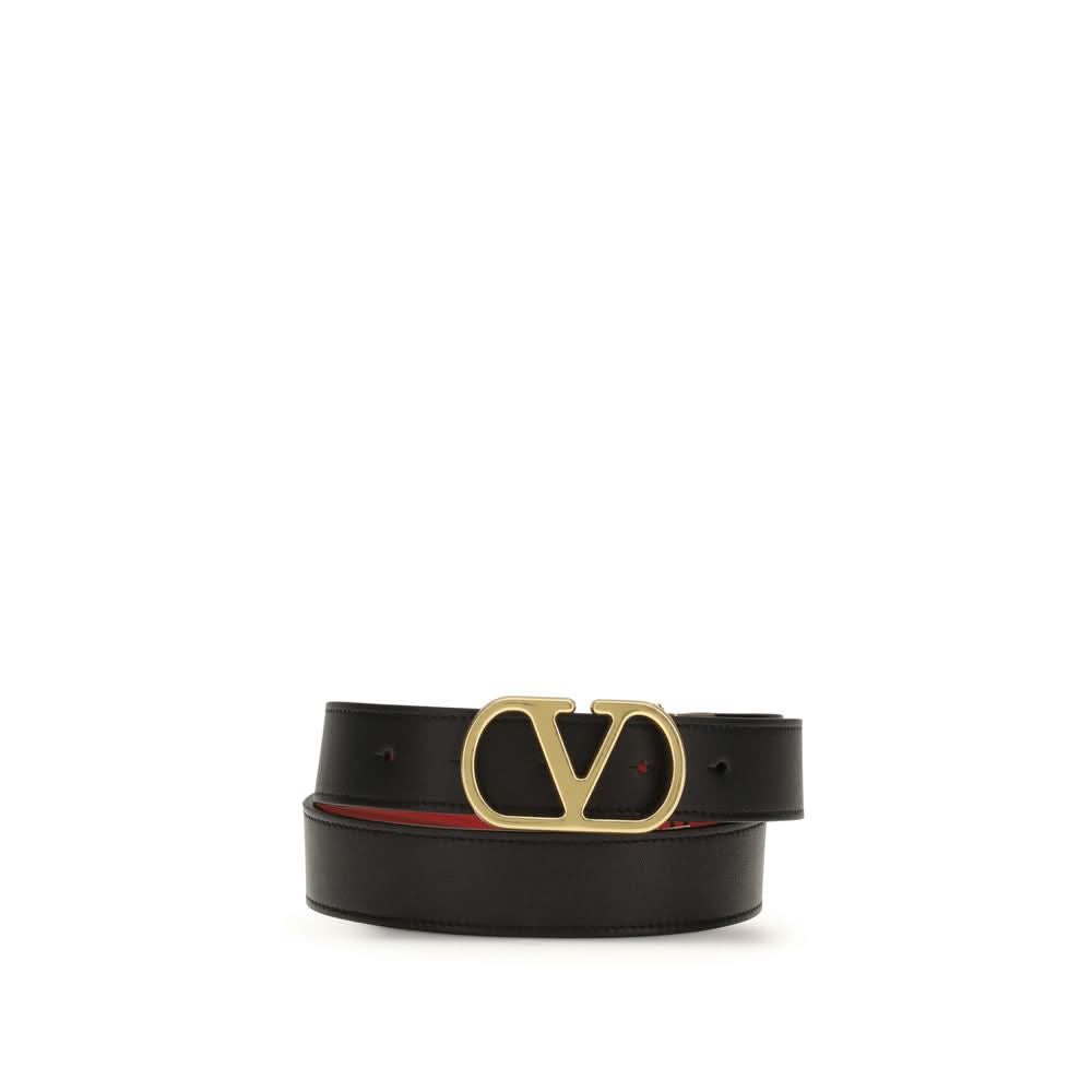 Valentino Garavani Black Regular Belt Glam Steals