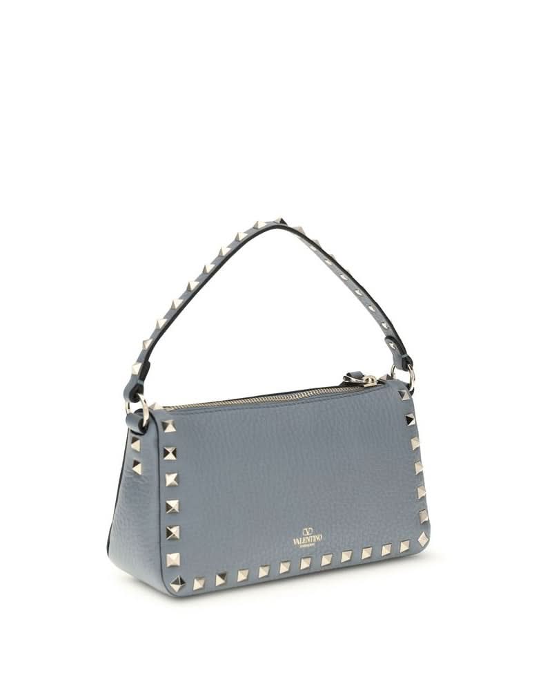 Valentino Garavani Blue Calf Leather Bos Taurus Shoulder Bag 