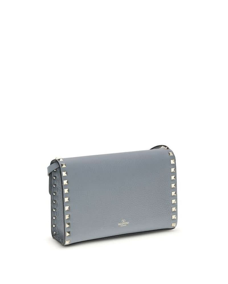 Valentino Garavani Blue Calf Leather Bos Taurus Shoulder Bag 