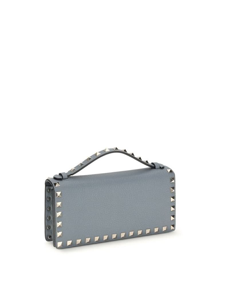 Valentino Garavani Blue Calf Leather Bos Taurus Wallet 