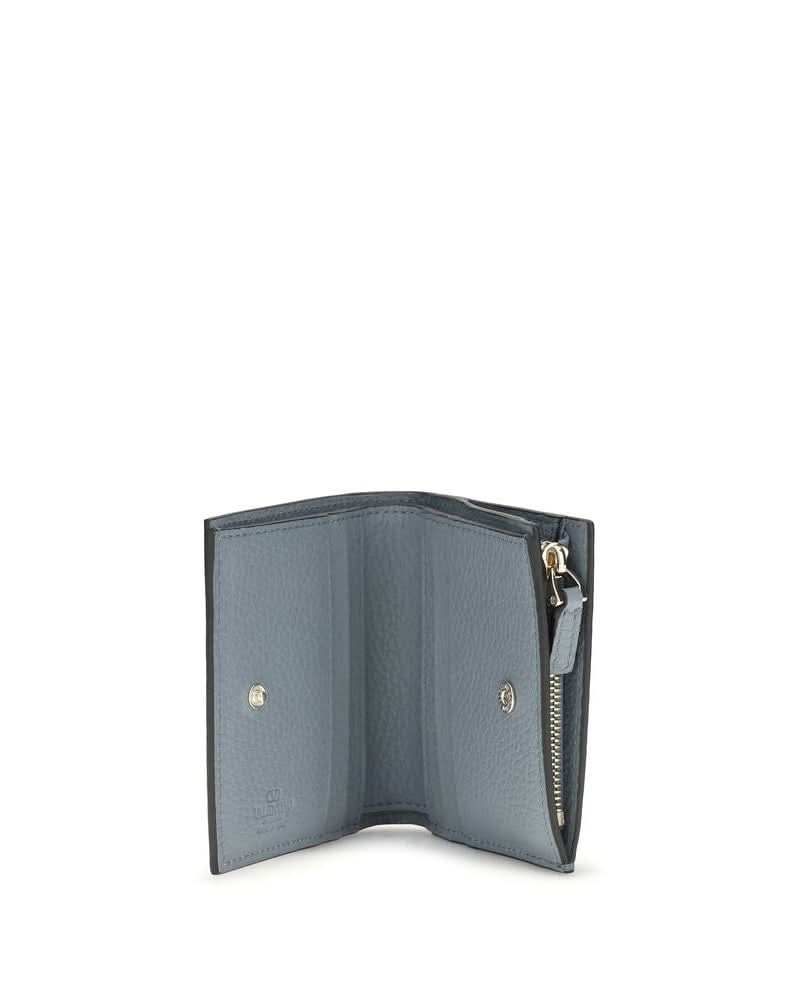 Valentino Garavani Blue Lamb Ovis Aries Wallet 