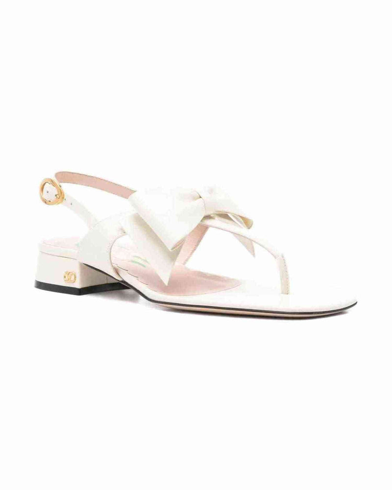 Valentino Garavani Bow Embellished Slingback Sandals Glam Steals