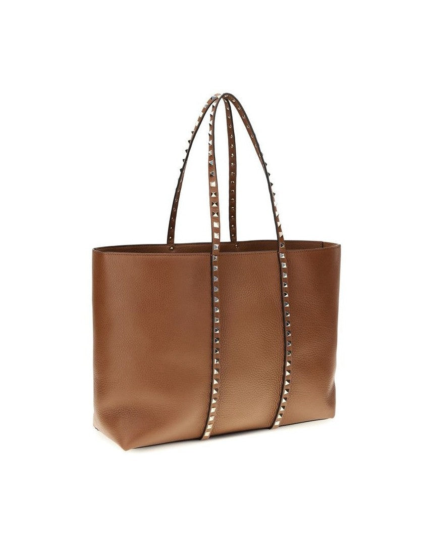 Valentino Garavani Brown Calf Leather Bos Taurus Shoulder Bag 