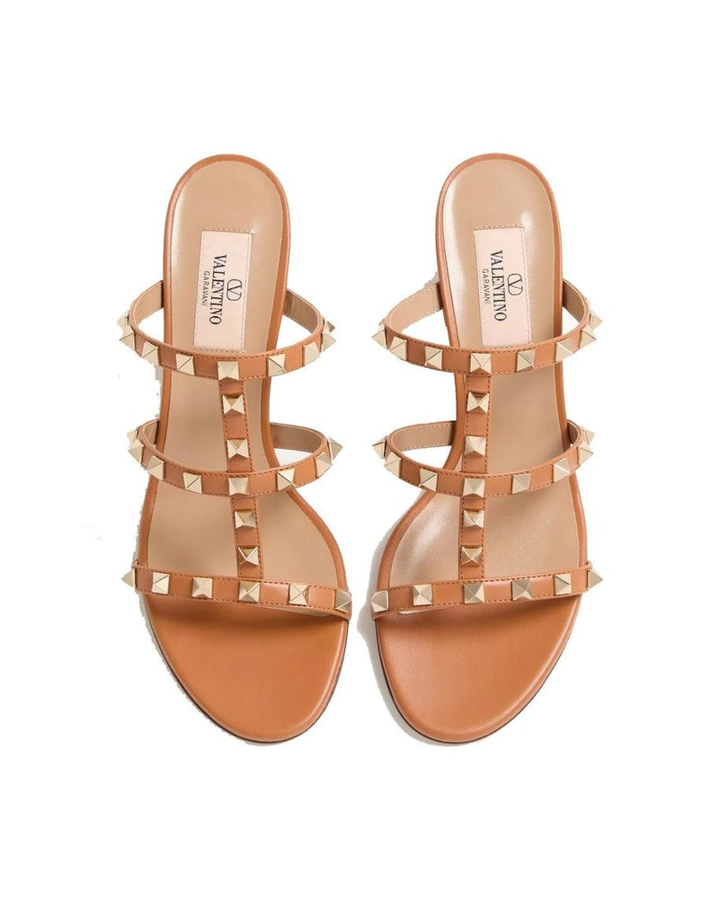 Valentino Garavani Brown Calfskin Mules Glam Steals