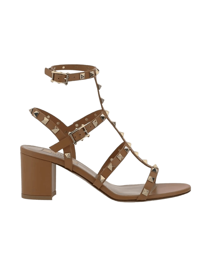 Valentino Garavani Brown Calfskin Strap Sandals Glam Steals