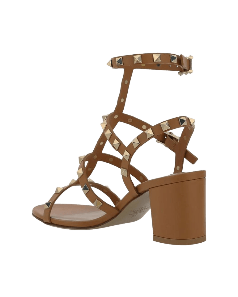 Valentino Garavani Brown Calfskin Strap Sandals Glam Steals