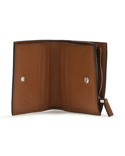 Valentino Garavani Brown Lamb Ovis Aries Wallet 