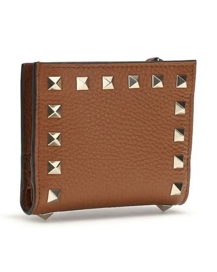 Valentino Garavani Brown Lamb Ovis Aries Wallet 