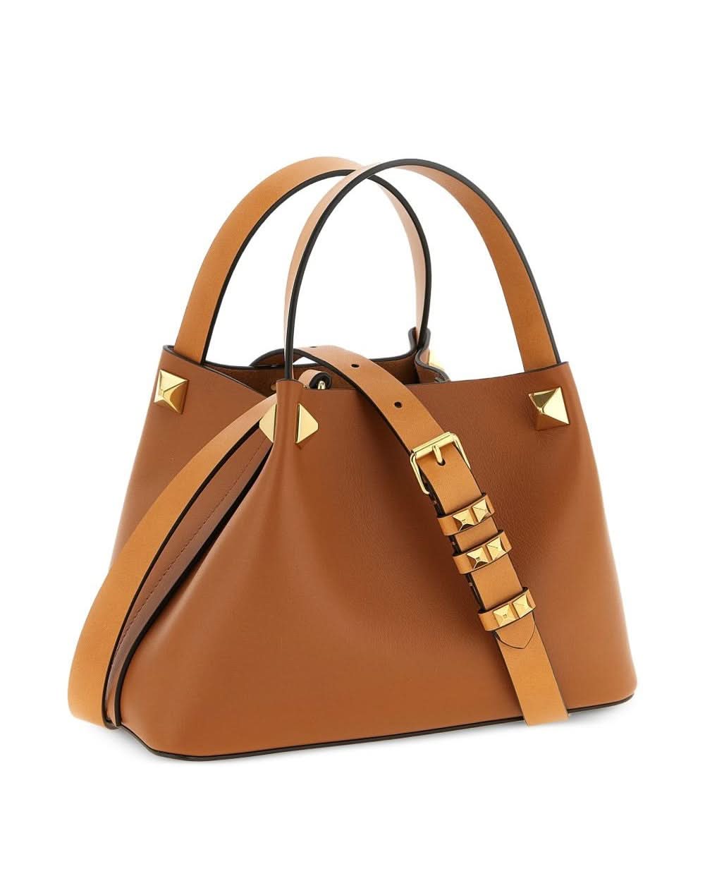 Valentino Garavani Brown Leather Bag Shopper