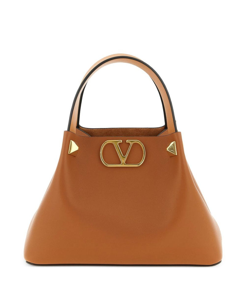 Valentino Garavani Brown Leather Bag Shopper
