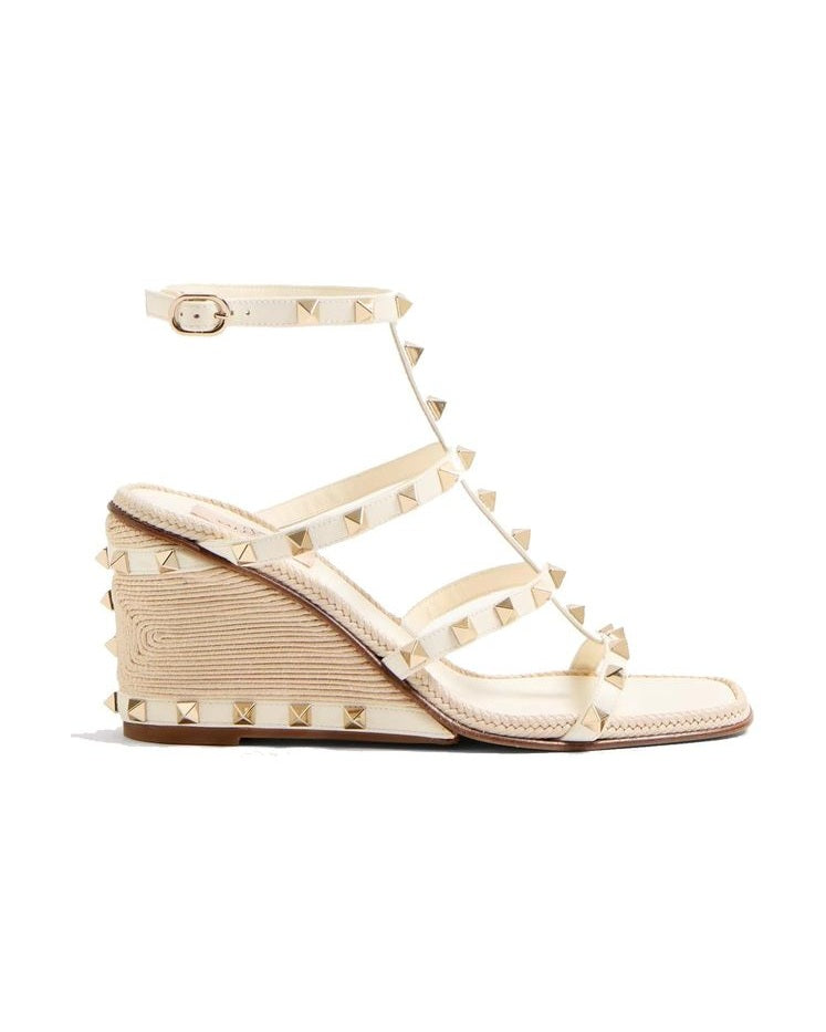 Valentino Garavani Calfskin Wedge Sandals