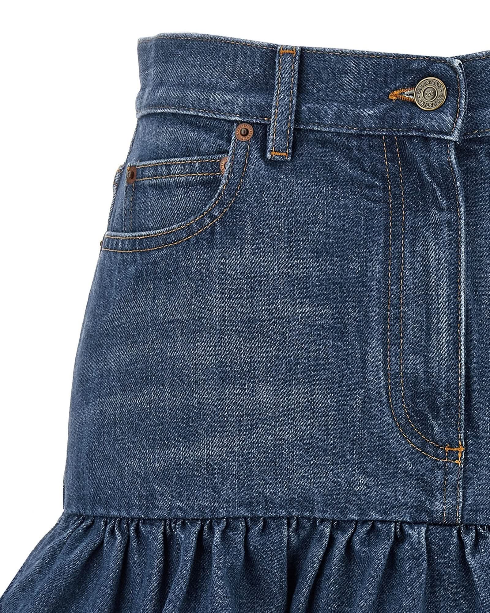 Valentino Garavani Denim Skirt Glam Steals