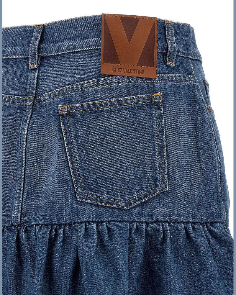 Valentino Garavani Denim Skirt Glam Steals