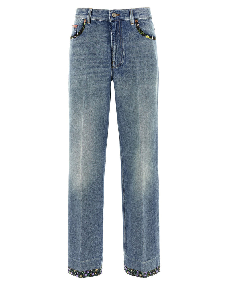 Valentino Garavani Floral Jeans Glam Steals
