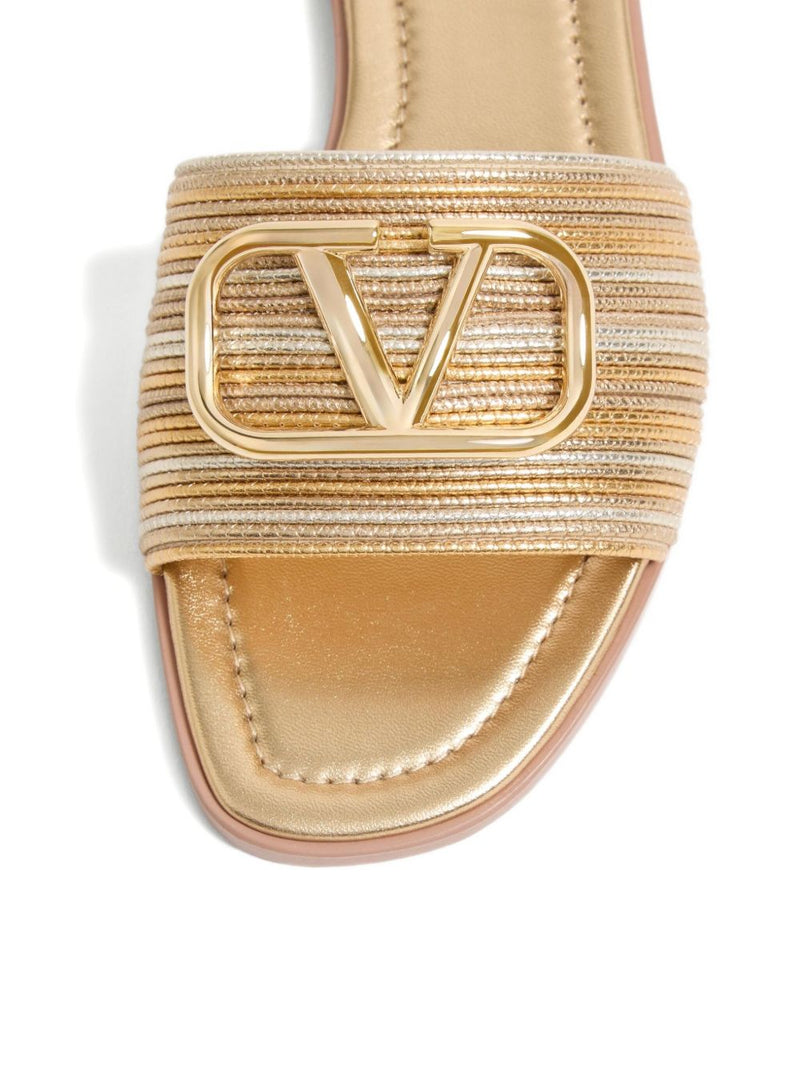 Valentino Garavani Golden Sandals Glam Steals